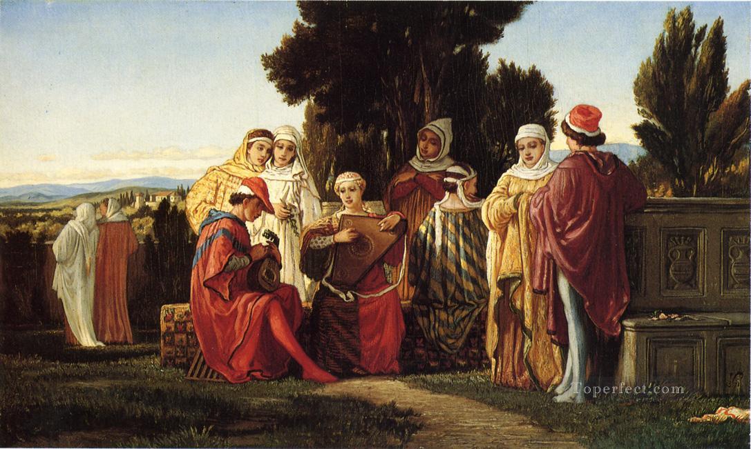 The Music Party symbolism Elihu Vedder Oil Paintings